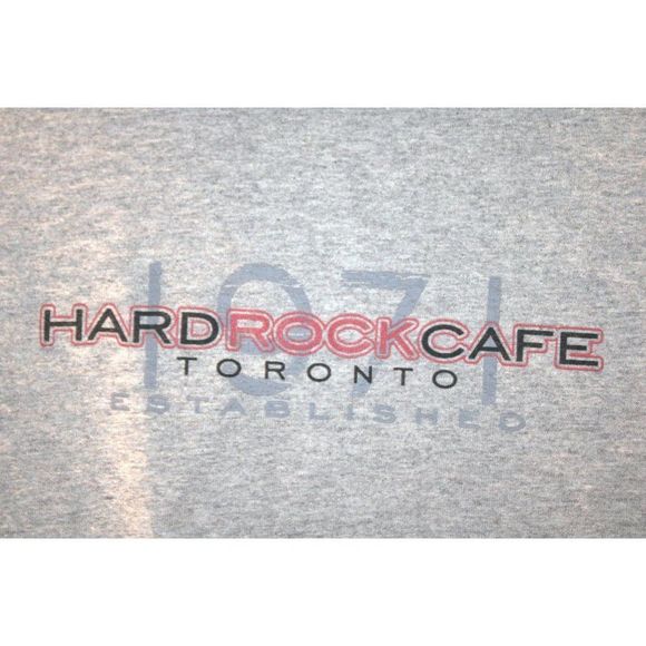 Vintage Hard Rock Café Toronto Gray Long Sleeve Tee size Large - Picture 2 of 5